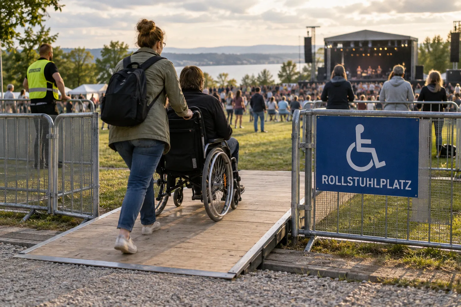 Rollstuhlplatz bei Open-Air-Events: Zugang und Begleitung